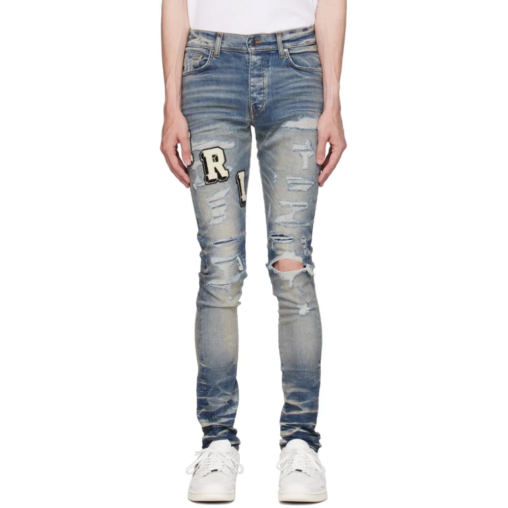 AMIRI Blue Varsity Jeans