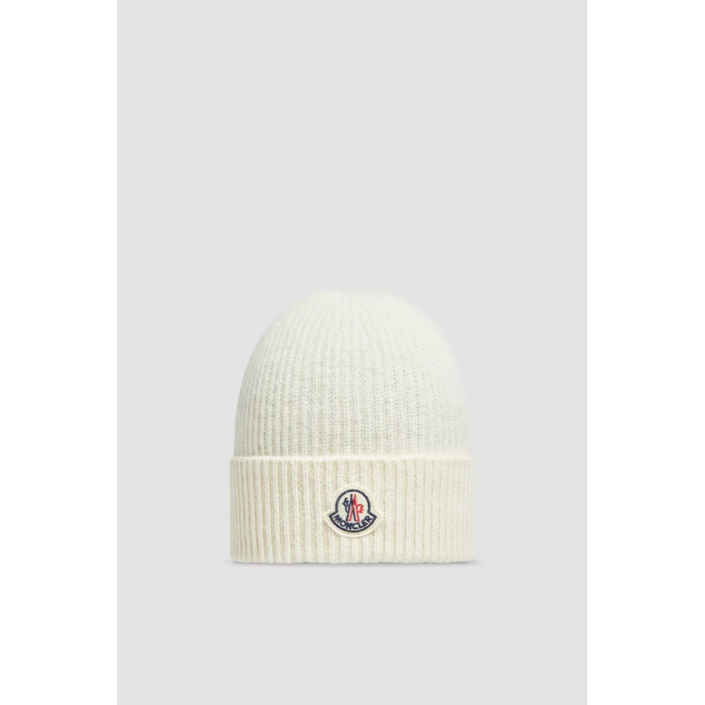 Moncler Cashmere & Wool Beanie White