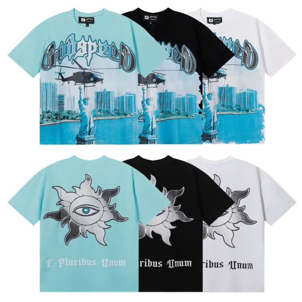 Godspeed Liberty Lift T-Shirt #7076 Green/Black/White