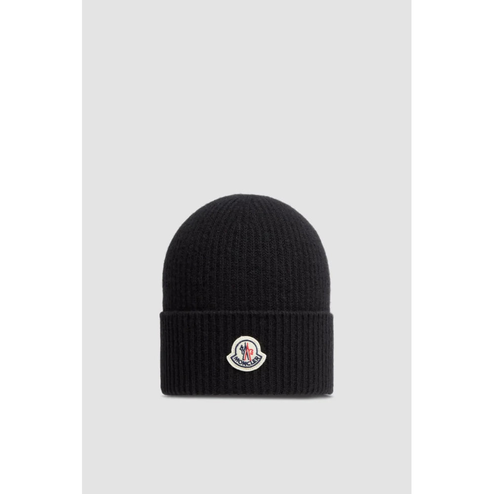 Moncler Cashmere & Wool Beanie Black
