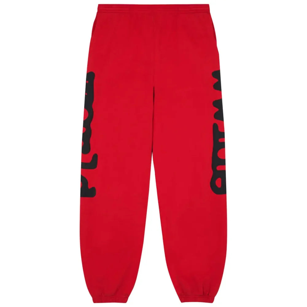Sp5der Beluga Sweatpants 'Red/Black'