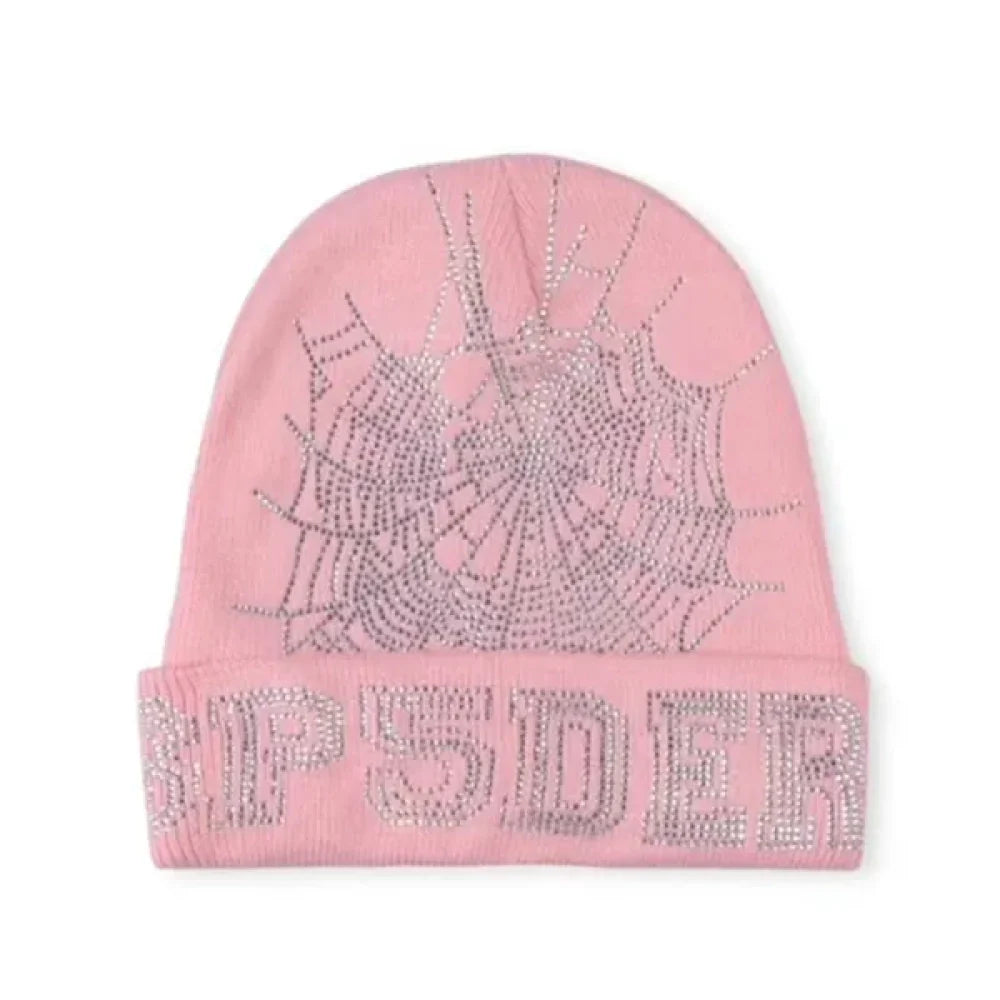 Sp5der Web Beanie Pink